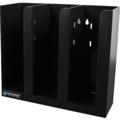 PCL3ADJ Portion Cup & Lid Organizer - Adjustable  - Black
