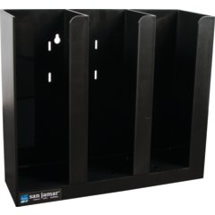 PCL3ADJ Portion Cup & Lid Organizer - Adjustable  - Black