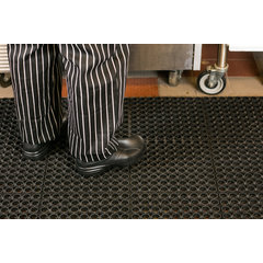 KM2100 Tuf-Mats Medium Duty 3' x 5' x 3/4" - Black  - Black