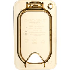 10539Z13 StorPlus™ High Heat EZ Access Hinged Universal Food Pan Lid 1/9 Size - Amber