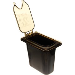 10539Z13 StorPlus™ High Heat EZ Access Hinged Universal Food Pan Lid 1/9 Size - Amber