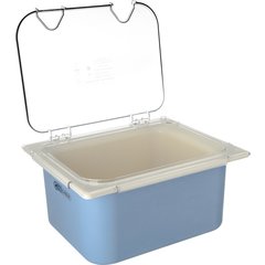 CM10239Z07 Coldmaster® EZ Access Lid with Notch 1/2 Size - Clear
