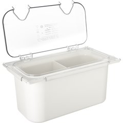 CM10280Z07 Coldmaster® EZ Access Lid with Notches 1/3 Size - Clear