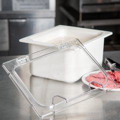 CM10240Z07 Coldmaster® EZ Access Lid with Notches 1/2 Size - Clear
