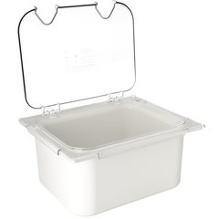 CM10240Z07 Coldmaster® EZ Access Lid with Notches 1/2 Size - Clear