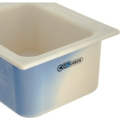 CM1101C1402 Coldmaster® CoolCheck® Half-Size Food Pan 6 qt - White/Blue
