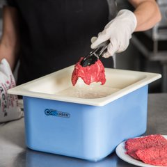 CM1101C1402 Coldmaster® CoolCheck® Half-Size Food Pan 6 qt - White/Blue