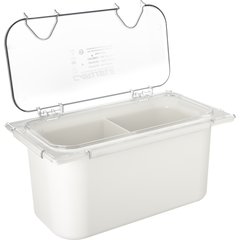 CM10279Z07 Coldmaster® EZ Access Lid with Notch 1/3 Size - Clear
