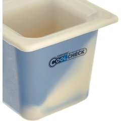 CM1104C1402 Coldmaster® CoolCheck® Sixth-Size Food Pan 1.6 qt - White/Blue