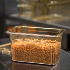 3088213 StorPlus™ High Heat Food Pan 1/4 Size, 6" Deep - Amber