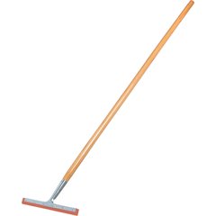 4102700 Professional Double-Blade Red-Gum Rubber Squeegee With Zinc Plated Steel Handle 12" - Red