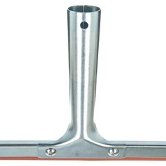 4102700 Professional Double-Blade Red-Gum Rubber Squeegee With Zinc Plated Steel Handle 12" - Red