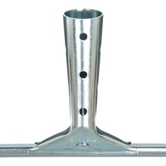 4007100 Professional Single Blade Rubber Squeegee With Zinc Plated Handle 16" - Black