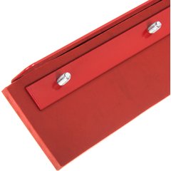 4007600 Flo-Pac® Straight Red Gum Rubber Floor Squeegee With Heavy Duty Steel Frame 24" - Red