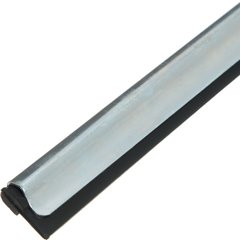4007100 Professional Single Blade Rubber Squeegee With Zinc Plated Handle 16" - Black