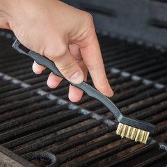 4127000 Flo-Pac® Utility Brush with Brass Bristles 7" Long - Black