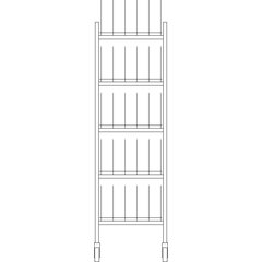 DX1173X50 Dinex® Drying and Storage Cart (Holds 50 Domes or 100 Bases) 19.50" x 20.25" x 73" - Stainless Steel
