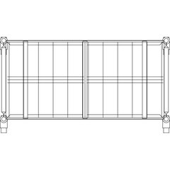 DX1173X80 Dinex® Drying and Storage Cart (Holds 80 Domes or 160 Bases) 40" x 20.25" x 59" - Stainless Steel
