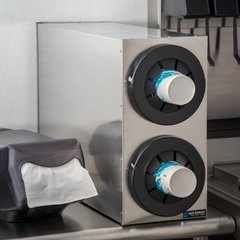 C2852 Sentry® Stainless Steel Beverage Dispenser Cabinets - 2 Tier  - Chrome