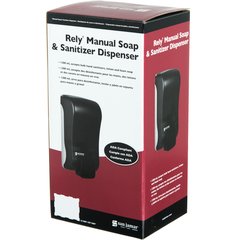 SF1300TBK Rely® Manual Soap & Sanitizer Dispenser, Foam, 1300 mL, Black Pearl  - Black