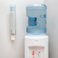 C4160TBL Small Pull-Type Water Cup Dispenser w/ Flip Cap - Blue  - Blue