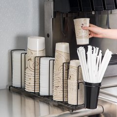 C8003WFS WIRE FORM DISP 3 COMP W/STRAW CADDY