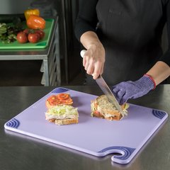 CBG152012PR Saf-T-Grip Cutting Board 15" x 20" x 0.5" - Purple