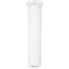 C4160WH Small Pull-Type Water Cup Dispenser w/ Flip Cap - White  - White