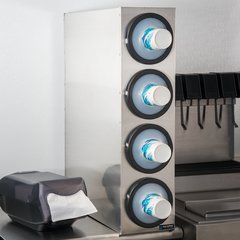 C2804 EZ-Fit® Stainless Steel Beverage Dispenser Cabinet - 4 Tier  - Chrome