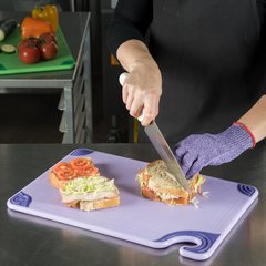 CBG121812PR Allergen Saf-T-Grip Cutting Board 12" x 18" - Purple