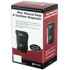 S900TBK Rely® Manual Soap & Sanitizer Dispenser, Liquid & Lotion, 900 mL, Black Pearl  - Black