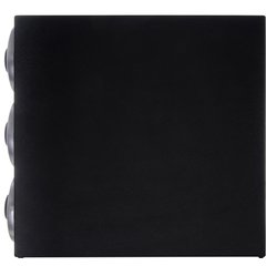 C2903 EZ-Fit 3-Slot Vetrtical Countertop Cup Dispenser Cabinet with Metal Trim Ring 8 - 46 oz - Black  - Chrome