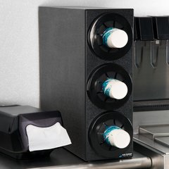 C2953BK Sentry Beverage 3-Slot Dispenser Cabinet - Black  - Black