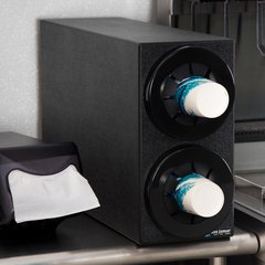 C2952BK Sentry Beverage 2-Slot Dispenser Cabinet - Black  - Black