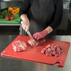 CBG182412RD Saf-T-Grip Cutting Board 18" x 24" x 0.5" - Red