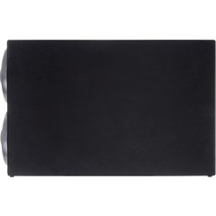 C2902 EZ-Fit 2-Slot Vetrtical Countertop Cup Dispenser Cabinet with Metal Trim Ring 8 - 46 oz - Black  - Chrome