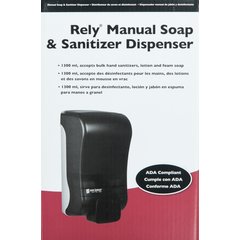 SF1300TBK Rely® Manual Soap & Sanitizer Dispenser, Foam, 1300 mL, Black Pearl  - Black