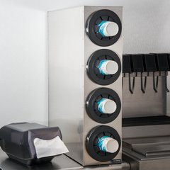 C2854 Sentry® Stainless Steel Beverage Dispenser Cabinets - 4 Tier  - Chrome