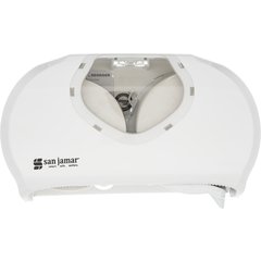 R3670WHCL Summit Versatwin® Dual Standard Roll Tissue Dispenser, White/Clear, 1.5" core