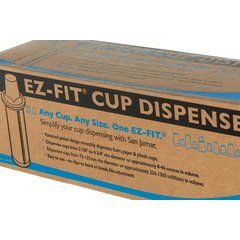 C2410CBK One-Size-Fits-All EZ-Fit® Cup Dispenser, Tube Length 23.25" - Black Gasket  - Black