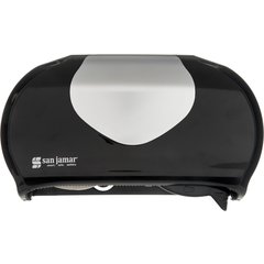 R3670BKSS Summit Versatwin® Dual Standard Roll Tissue Dispenser, Black/Stainless Steel, 1.5" core