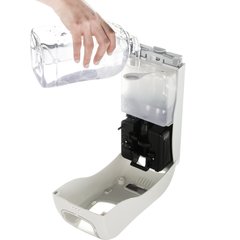 SH970WHCL Summit Rely® Hybrid Electronic Soap, Liquid & Lotion, 900 mL, White/Clear - White