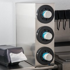 C2853 Sentry® Stainless Steel Beverage Dispenser Cabinets - 3 Tier  - Chrome