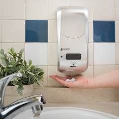 SHF970SS Summit Rely® Hybrid Electronic Soap, Foam, 900 mL, Stainless Steel - Stainless Steel