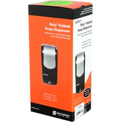 SHF970BKSS Summit Rely® Hybrid Electronic Soap, Foam, 900 mL, Black/Stainless Steel - Black - Stainless Steel