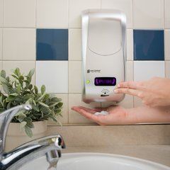 SHF970SS Summit Rely® Hybrid Electronic Soap, Foam, 900 mL, Stainless Steel - Stainless Steel