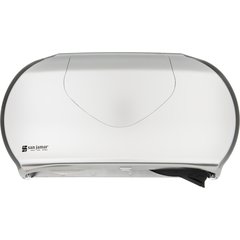 R4070SS Summit Twin 9" Jumbo Bath Tissue Dispenser, 3.25" core, Stainless Steel  - Stainless Steel