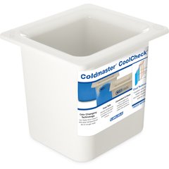 CM1105C1402 Coldmaster® CoolCheck® Sixth-Size High Capacity Food Pan 1.7 qt - White/Blue