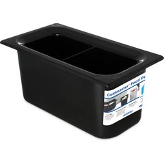 CM110303 Coldmaster® Food Pan with Divider 1/3 Size - Black