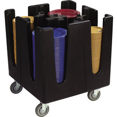 ADS403 Optimizer™ Small Dish Dolly and 4 Adjustable Dividers  - Black